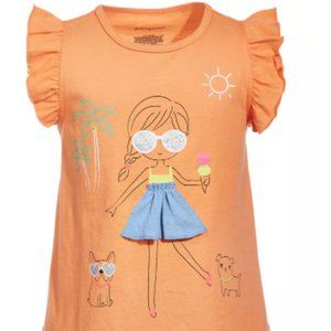 Toddler Girls Graphic Cotton Top